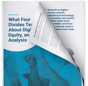 Front Cover of What Four Divides Teach About Digital Equity, an Analysis