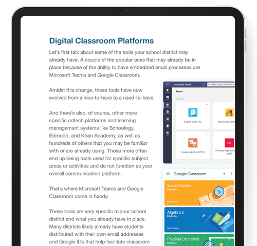 Page of The Ultimate Guide to Distance Learning for Educators on ipad screen