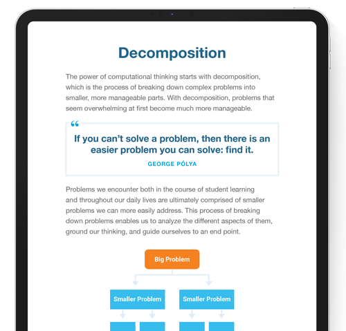 Page of The Ultimate Guide to Computational Thinking for Educators on ipad screen